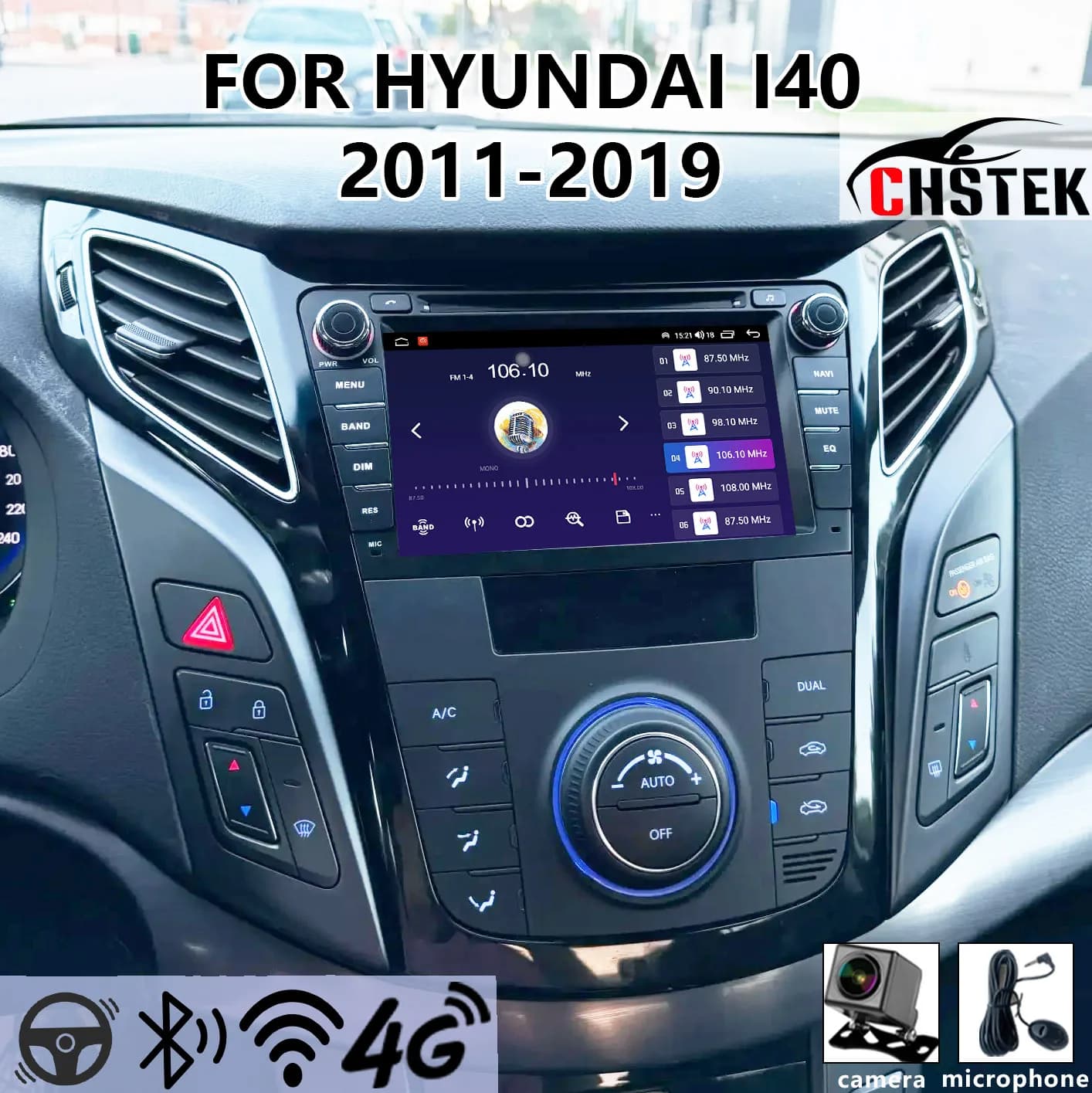 CHSTEK Wireless Carplay For Hyundai i40 2011-2019 Android System 4G GPS WIFI Auto Vedio Handsfree Swap Autoradio Plug and Play