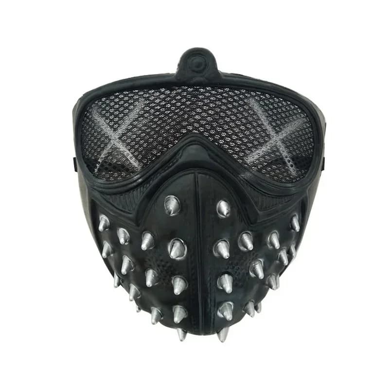 Maschera ComicsDog, Maschere di Halloween, Maschera Punk a Mezzo Volto con Rivetti, Maschera Cyborg, Maschere per Feste e Cosplay, Maschera Horror Anime, Accessori Steampunk per Cosplay