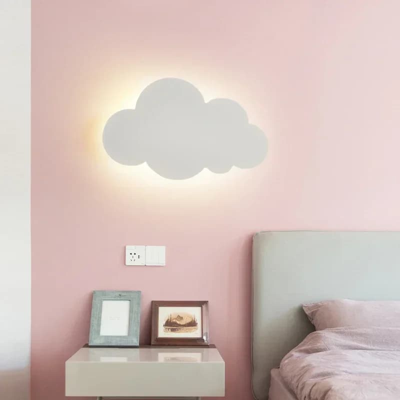 Lampada da Parete a LED a Forma di Nuvola, Illuminazione Minimalista Moderna per Soggiorno e Camera dei Bambini, Decorazione Dimmerabile
