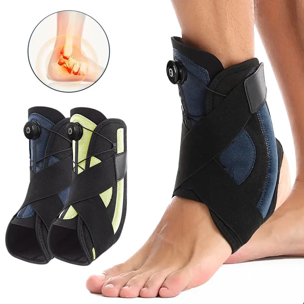 Supporto per Caviglia Regolabile con Manopola per Uomo e Donna, Ideale per Fascite Plantare e Tendinite, Semi-Rigido e Regolabile