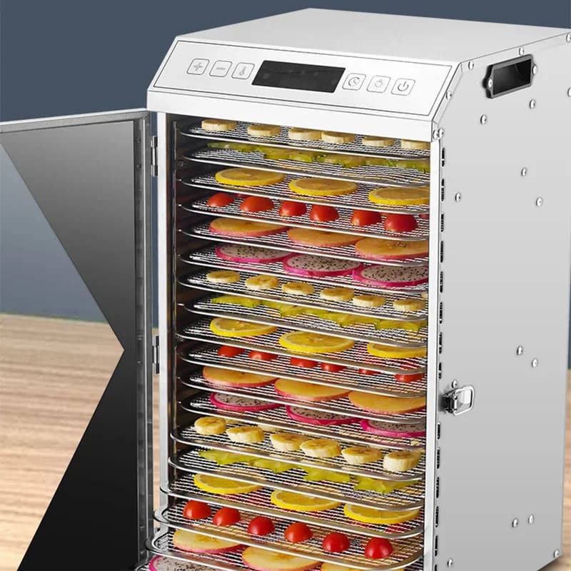 18-Tier Commercial Food Dehydrator, Heavy-Duty Dryer for Making Dried Meat, Vegetables, and Fruit, 360° Warm-Air Drying