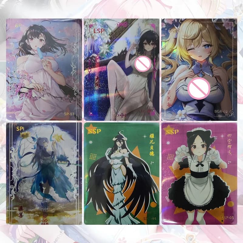 Carte Collezionabili Anime Goddess Story SP LSP BGR CP SSP UR SSR: Albedo, Shinomiya Kaguya, Barbara, Yae Miko, Ganyu, Raiden Shogun
