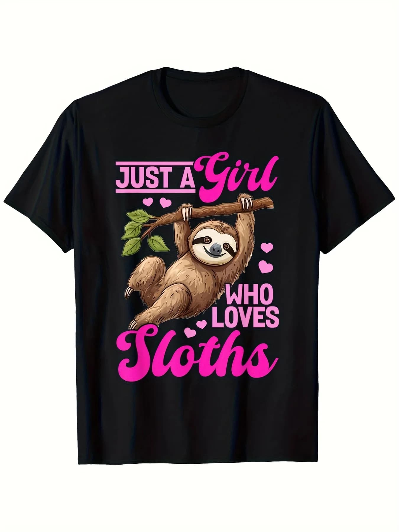 T-shirt divertente e rilassata a tema bradipo, tessuto 100% cotone puro da 180 grammi, T-shirt casual da vacanza in stile unisex