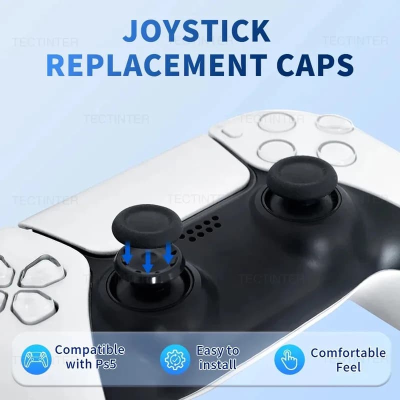 Cappucci joystick di ricambio da 2/4/6/10 pezzi per PS5 PS4, copertura impugnatura per levetta resistente all'usura, parti di riparazione e accessori del controller.
