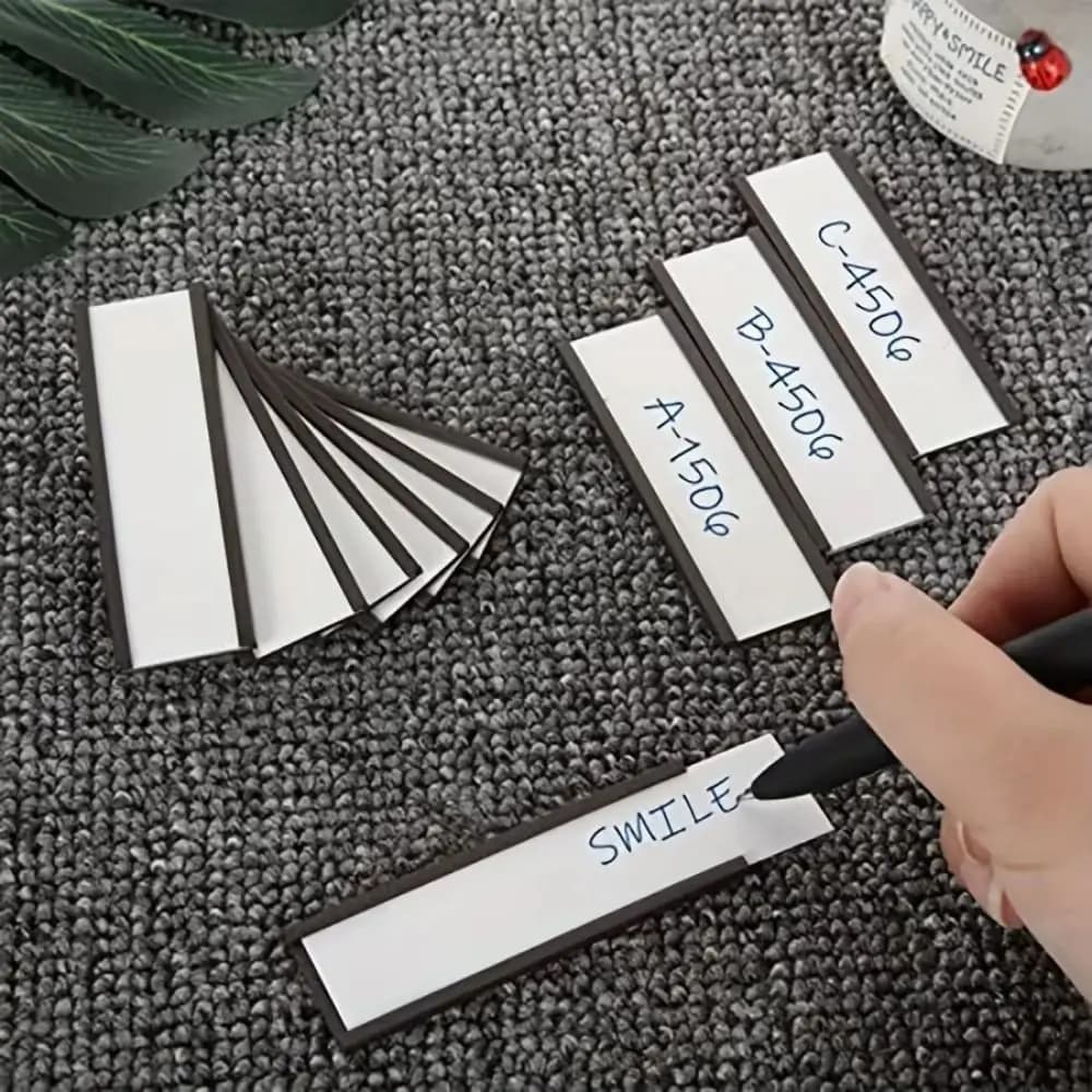 Porta etichette magnetico per carte di carta bianca Pellicola protettiva Porta etichette con canale C gratuito, rimovibile e regolabile