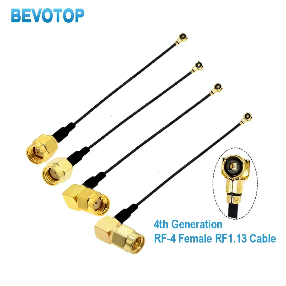 2PCS/lot MHF4 to SMA Jumper RP-SMA/ SMA Male to MHF4 Female Jack WIFI Antenna Extension Pigtail RG113 RF1.13 Cable Adapter