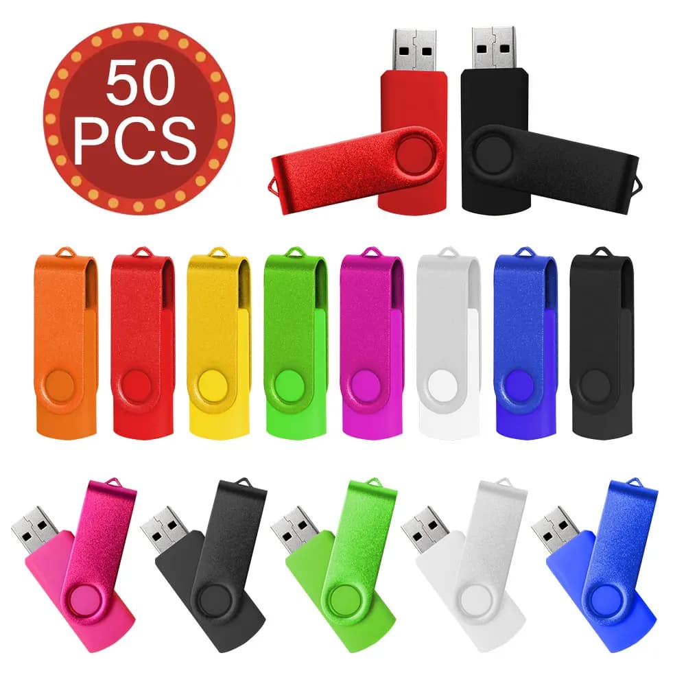 Chiavetta USB a colori da 50 pezzi, 16GB 8GB 4GB 2GB 1GB 128MB, Pen Drive, 32GB 64GB 128GB, con logo personalizzabile gratuitamente