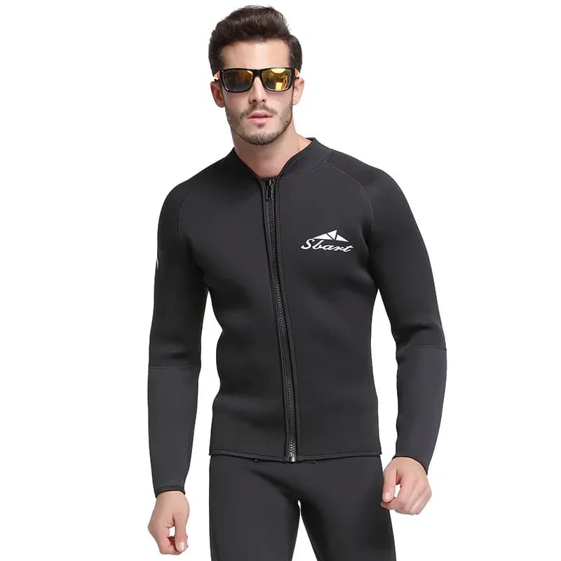 Muta da immersione flessibile da 1,5 mm, calda, a maniche lunghe, anti-freddo e protezione solare, set per snorkeling e nuoto invernale