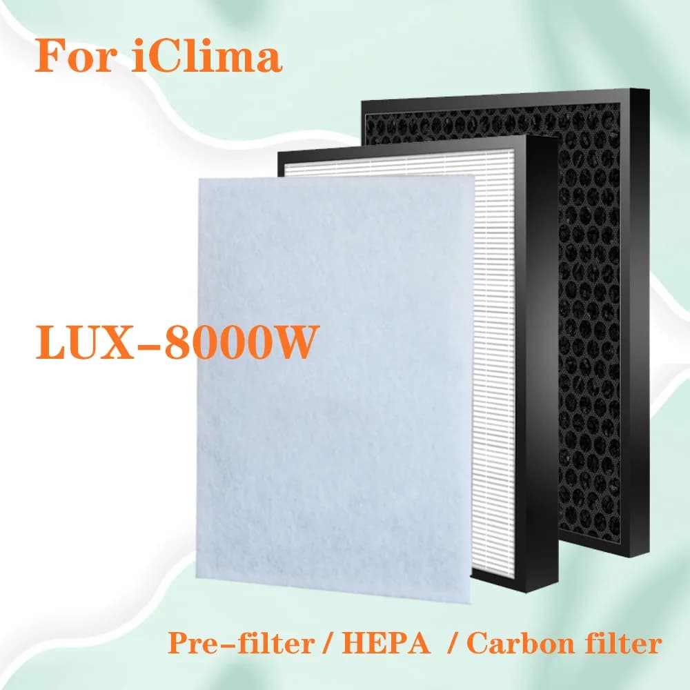 Filtro HEPA di ricambio e filtro al carbone IFS-03 per purificatore d'aria iClima LUX-8000W