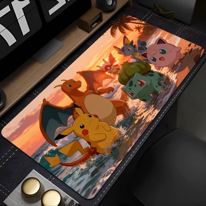Mouse Mat Lockedge Large Game Accessories E-sport Players Computer Gamer Keyboard Mousepad P-Pokemons Mousepad for Gift