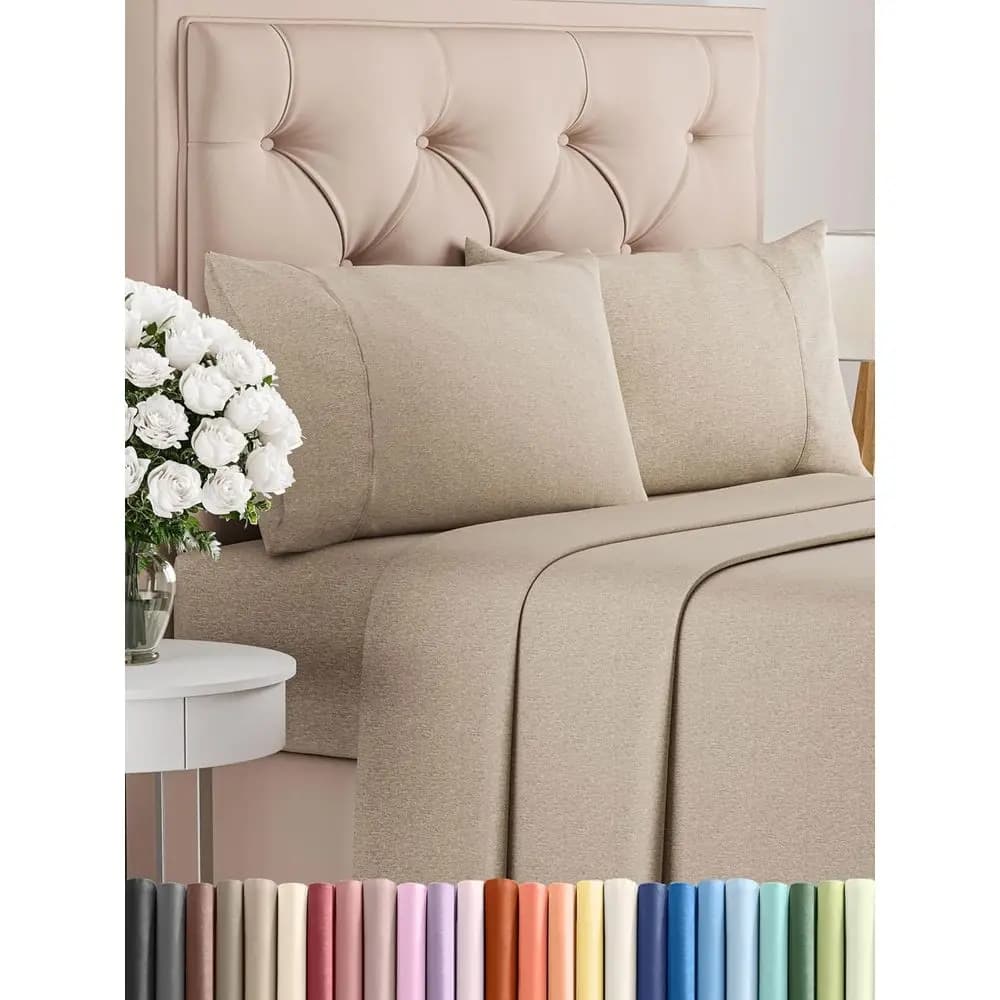 Set Queen Size 4 pieces sheets - Comfortable set breathable and refreshing sheets - Luxury bed linen for hotels for women, men, children, teenagers, boys