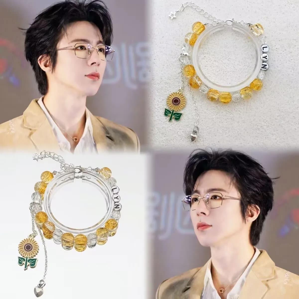 Liu Yuning supporta il design originale del braccialetto girasole, un regalo per il migliore amico dello studente, un braccialetto periferico di alto valore