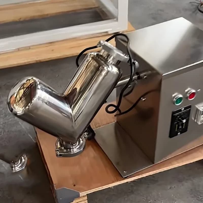 Laboratory Stainless Steel Dry Powder Flour Spice Seasoning Protein Powder Mixing Machine Lab Mini Small V Blender Mixer