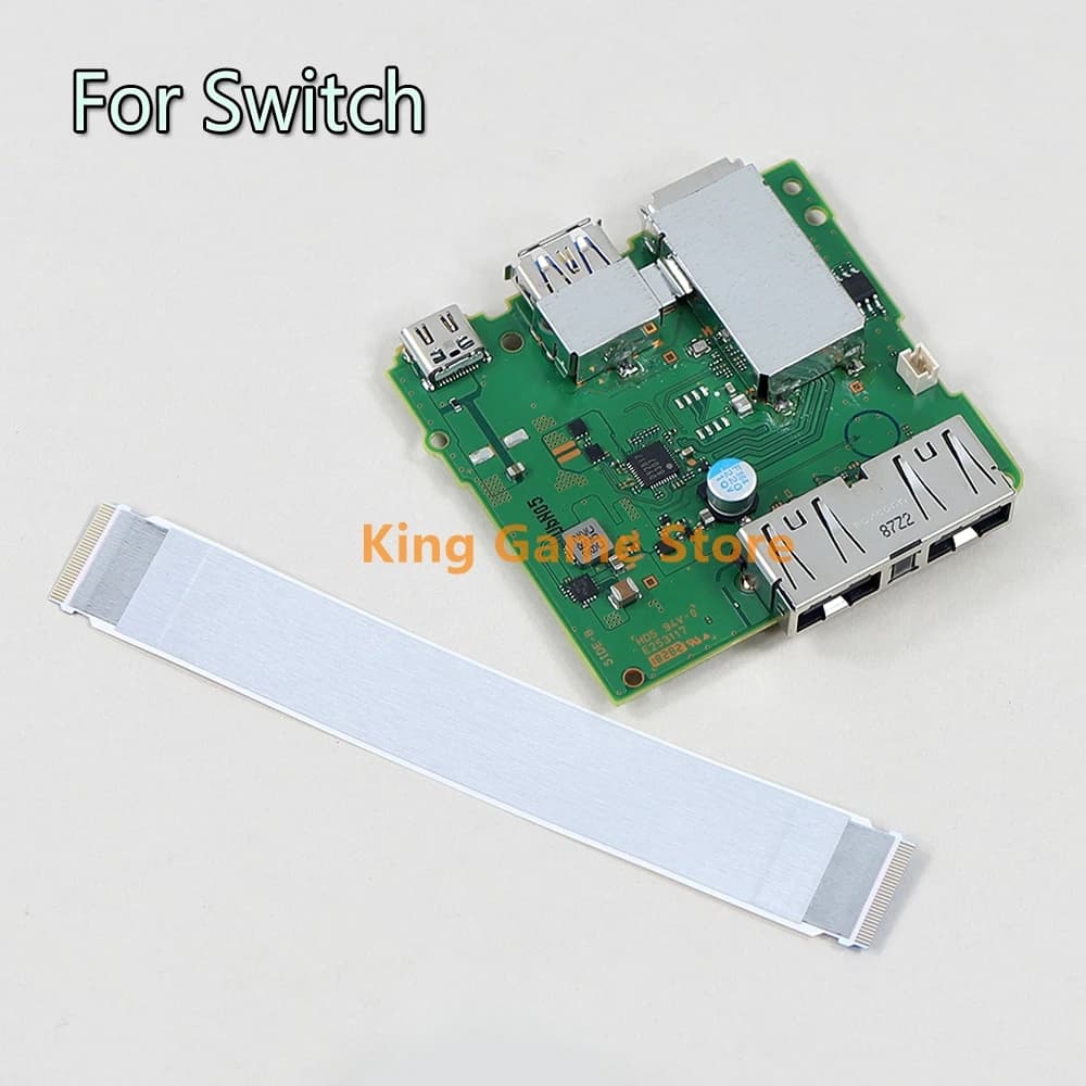 1 set circuito scheda madre PCB Dock Base TV compatibile HDMI riparazione scheda di ricarica per Nintendo Switch con cavo