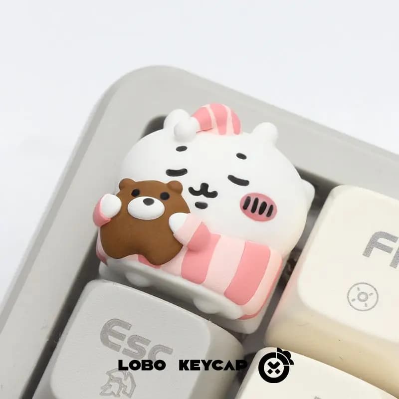 Cute Mechanical Keyboard Cap Kawaii Chikawa Usagi Anime Hachiware Personalized Resin Cartoon Girl Art Keycap Creative Keyboard