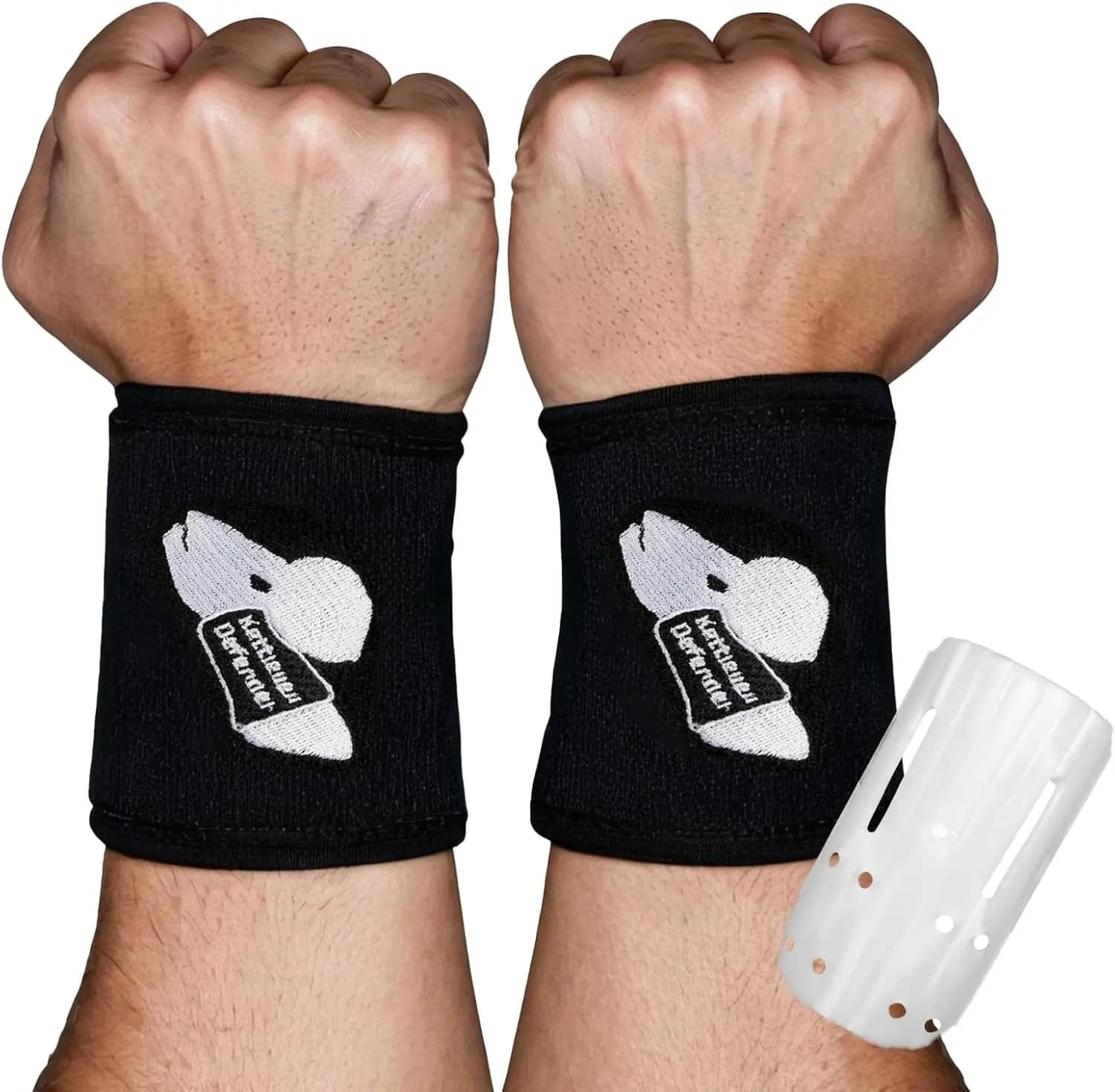 Kettlebell Wrist Guards, Sweat Weighted Wristbands with Insert Support, Shock-Absorbing Sleeve Protector for Athletes Fitness St