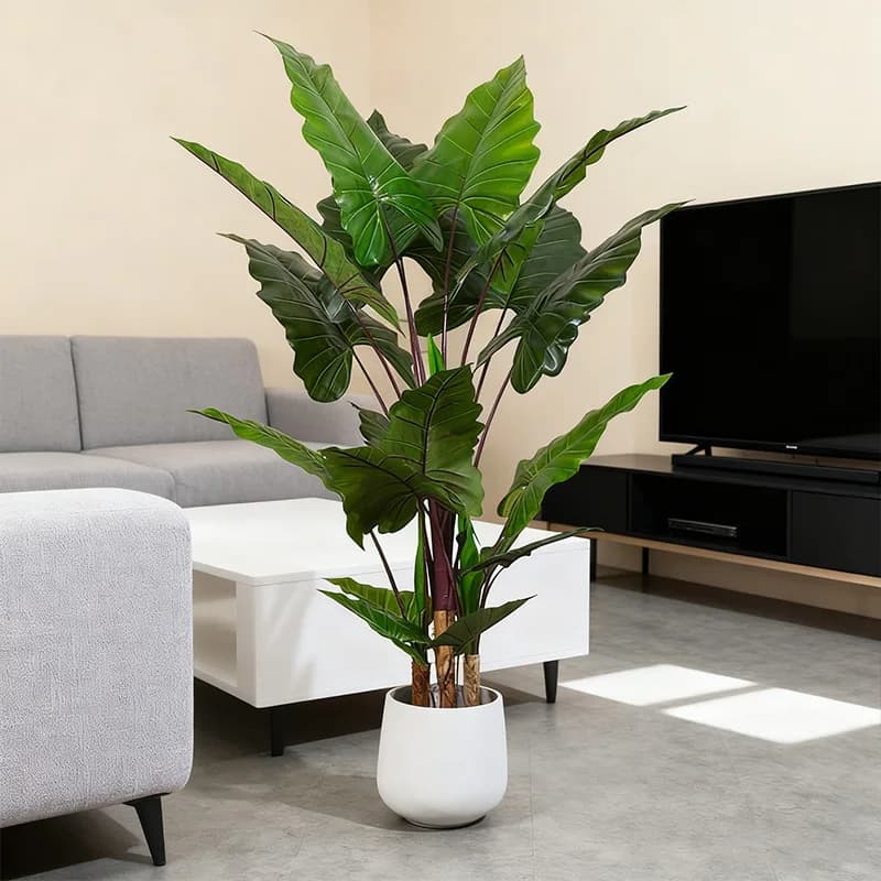 Nordic Simulation Rainbow Taro Potted Plants Home Hotel Decoration Green Plants Potted Plants Artificial False Tree Internet