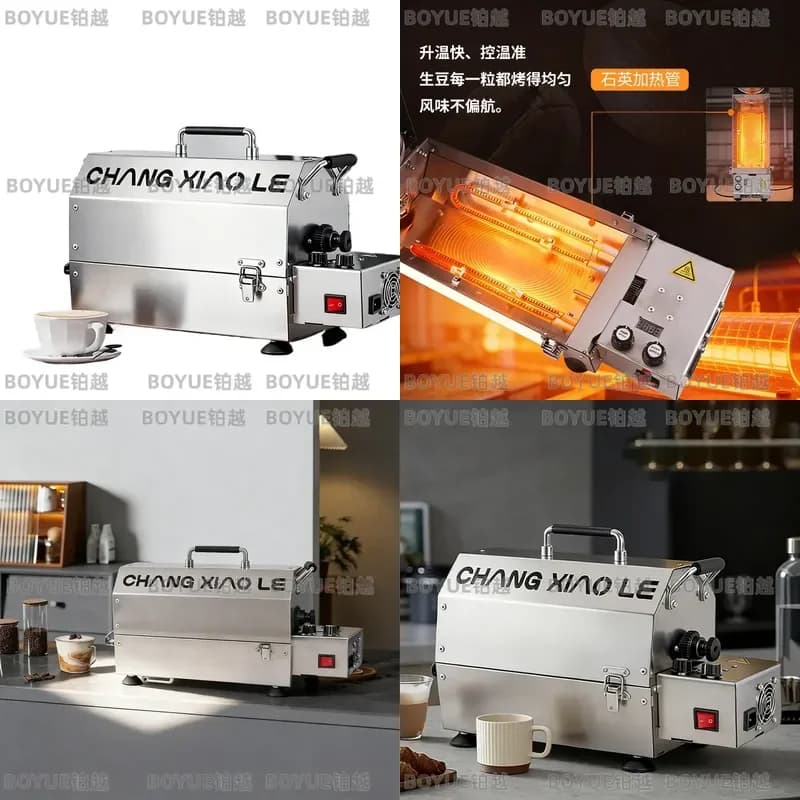 Electric Coffee Bean Roaster 1000g Large Capacity Commercial Grade Heating Machine for Home and Business Use Fresh Roasting