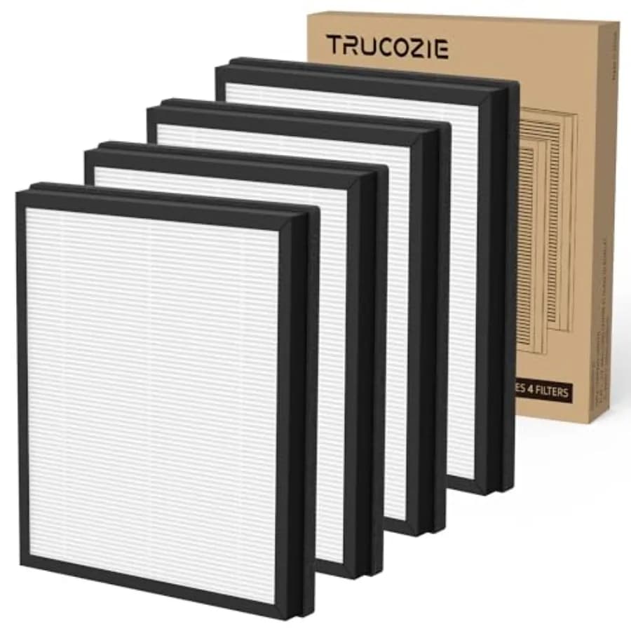 Confezione da 4 filtri di ricambio T356 per purificatore d'aria T356, filtro HEPA H13 3-IN-1 e filtro a carbone attivo ad alta efficienza per la polvere