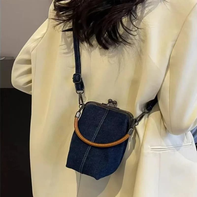 NUOVA borsa a tracolla da donna dal design unico Borse piccole in denim Jeans borse a tracolla femminili borse a tracolla per telefoni Bolsa blu bao