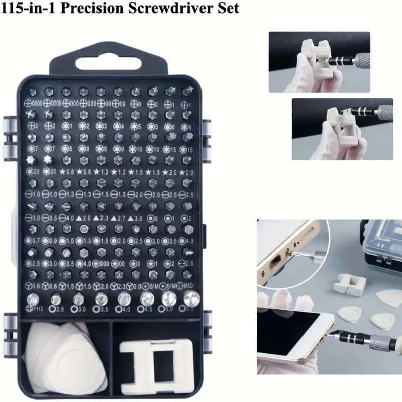 1 set di mini strumenti di riparazione compatibili con computer, MacBook, laptop e occhiali - Set di cacciaviti di precisione, punte, senza assemblaggio