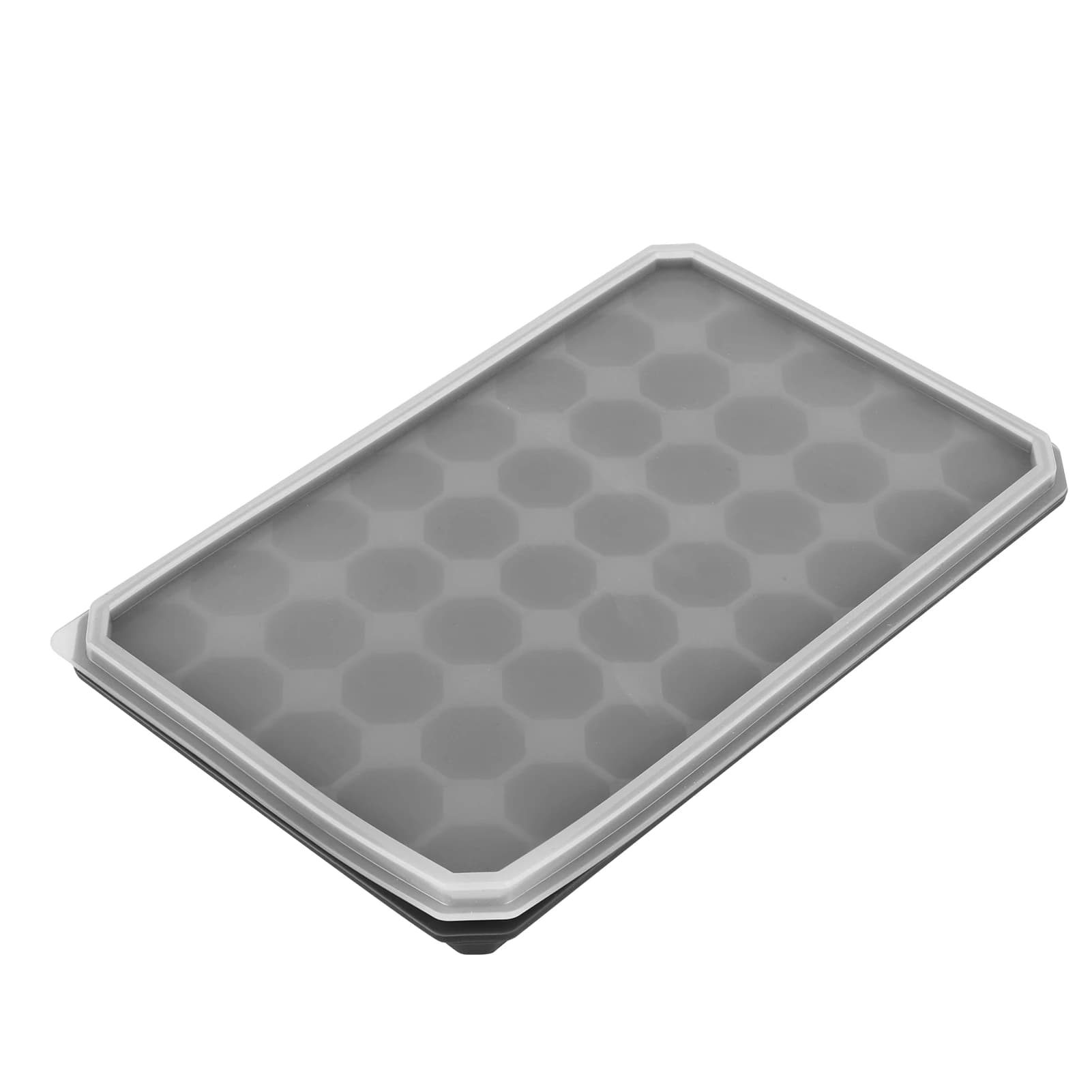 Stampo per vassoio per cubetti di ghiaccio in silicone da 40 griglie, produttore di ghiaccio fai da te con coperchio rimovibile, accessori da cucina