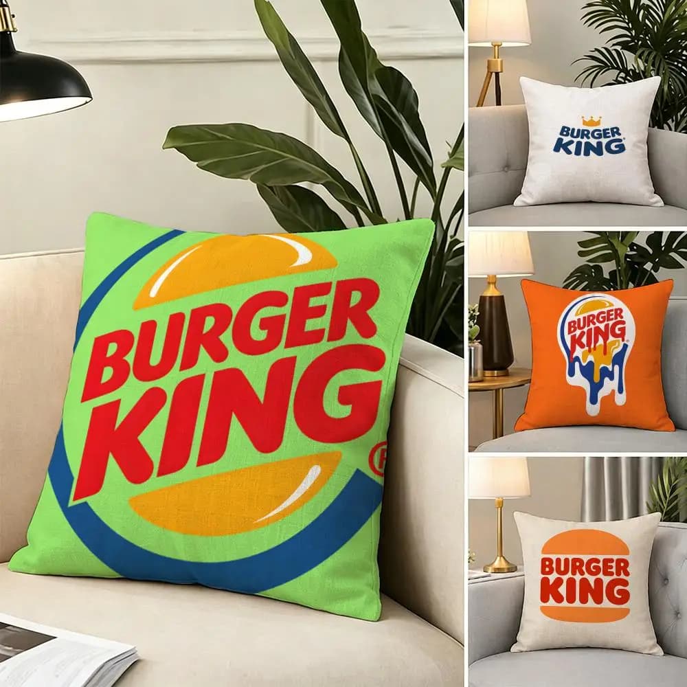 B-Burger King Cushion Cover fabric soft furnishing,Pillowcase, cushion cover, sofa pillow, home