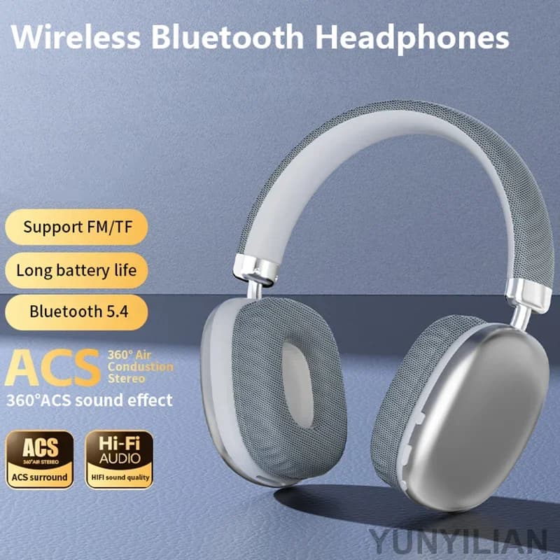 New Bluetooth Headphones Over-Ear Air Max 2025, Wireless Stereo Surround for Gaming, Compatible with iPhone, Xiaomi and Android Phones
