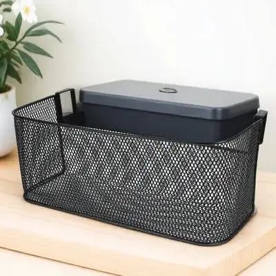 Hanging Basket Bathroom Storage Decorative Metal Wire Mesh Organizer for Cosmetics Toiletries Dorm Wall Shelf Shower Accessories