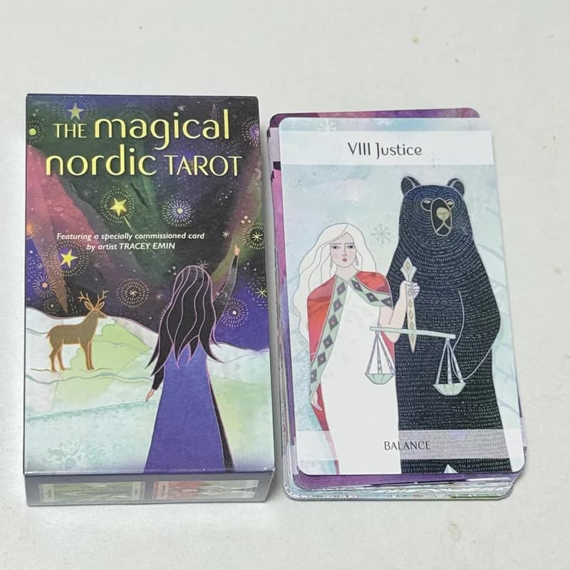 Carte dei tarocchi nordici magici 79 Carte Oracle Divinazione del destino Tempo libero Intrattenimento Riunioni di famiglia Gioco di carte dei tarocchi