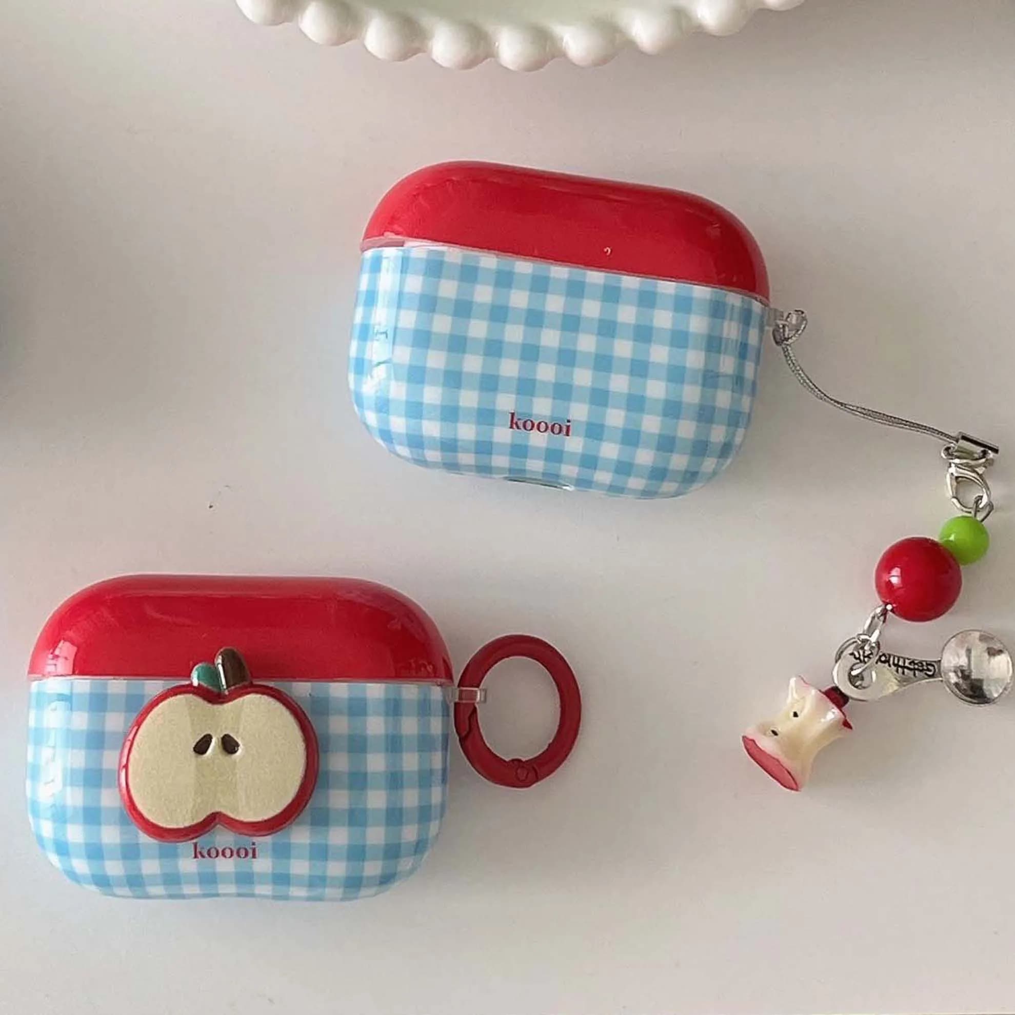 Cartoon fruit ins imd custodia per auricolari per apple airpods 1 pro 2nd 2 3 wireless bluetooth charging box cute pendant cover