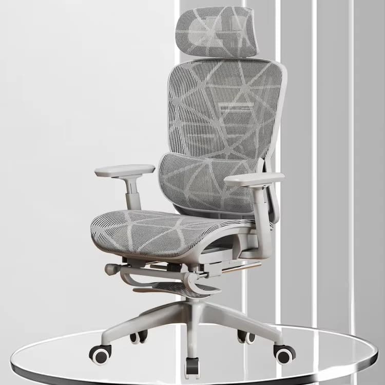 Sedia da ufficio ergonomica reclinabile con schienale alto, sedia da gaming per computer con poggiapiedi e supporto lombare, favorisce le vendite