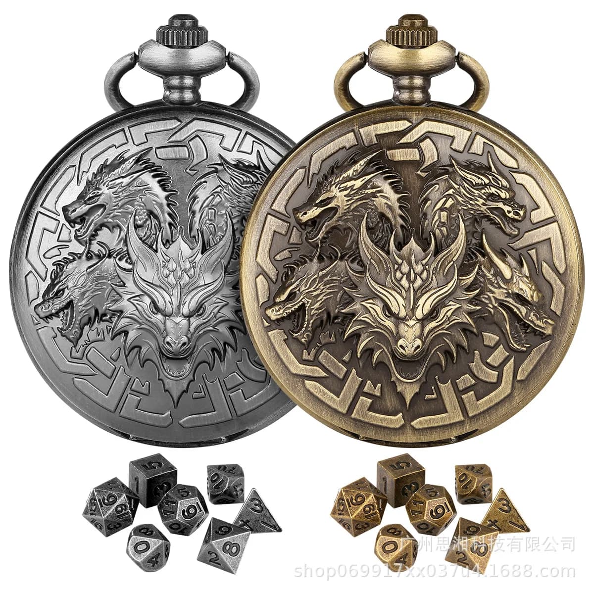 Set di Mini Dadi in Metallo da 6MM, Set di Sette Dadi Poliedrici per Dungeons and Dragons, Giochi di Scacchi e Carte