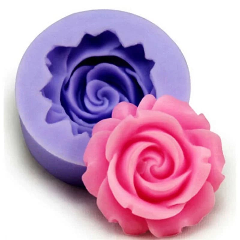 Stampo per cioccolato rosa 3D Strumenti per decorare torte fondente Sapone in silicone