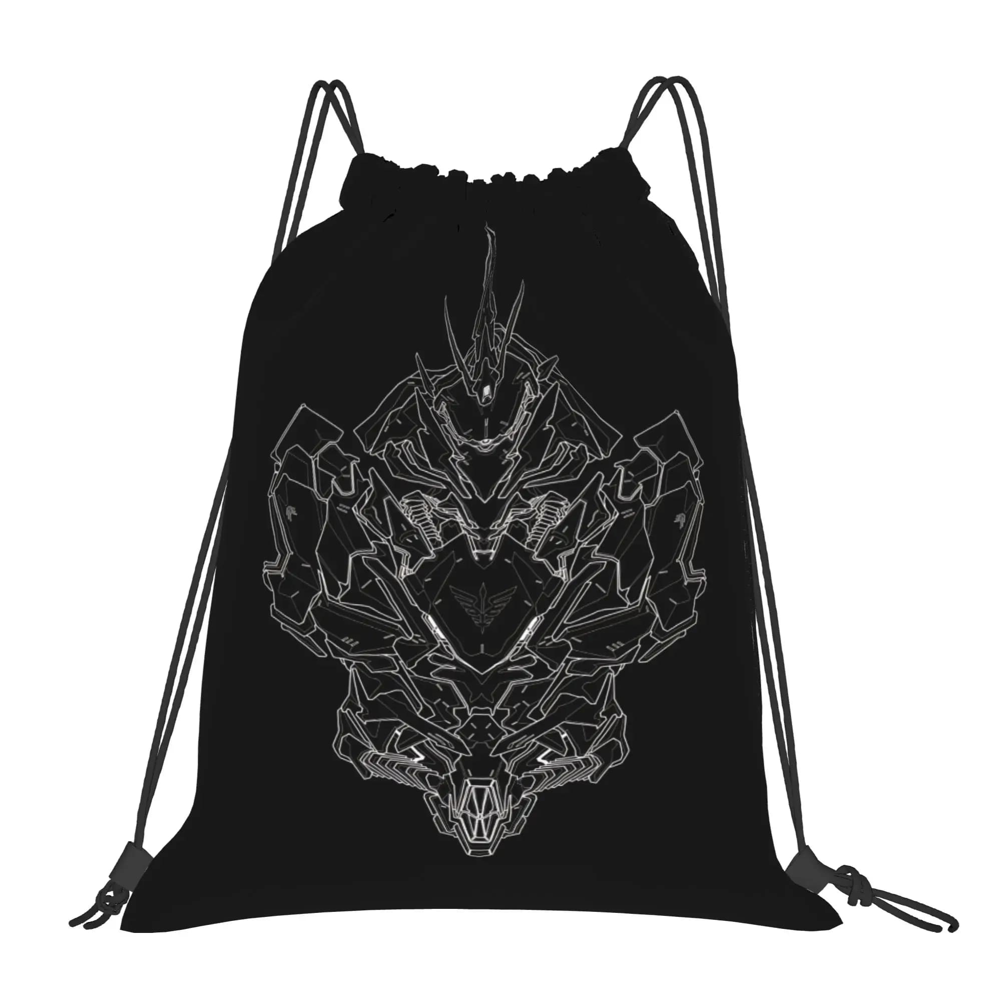 Borsa a sacchetto Armored Core Robot, Borse con coulisse, Borsa da trekking, Zaino stampato, Borsa per scarpe da scuola per ragazzi e ragazze