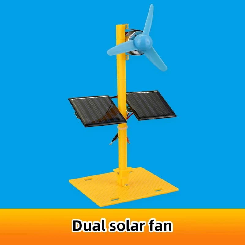 Modello di ventilatore elettrico solare fai-da-te assemblare kit e modello educativo giocattolo fisica scienza giocattoli per regalo per bambini