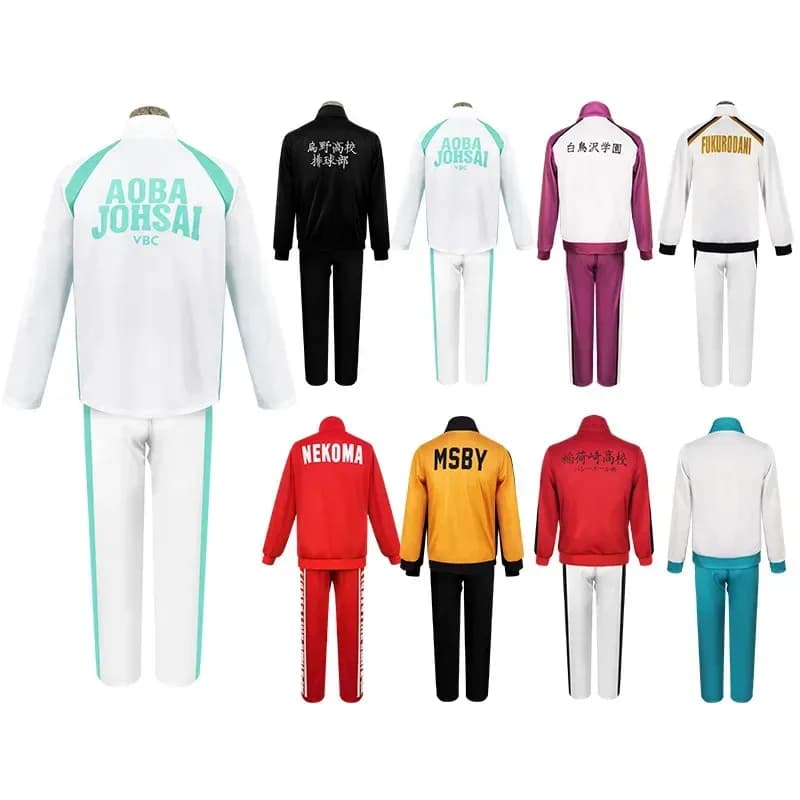 Anime Haikyuu Shiratorizawa Karasuno Aoba Johsai Nekoma Inarizaki Uniforme scolastica Pallavolo Squadra Abbigliamento sportivo Costume Cosplay