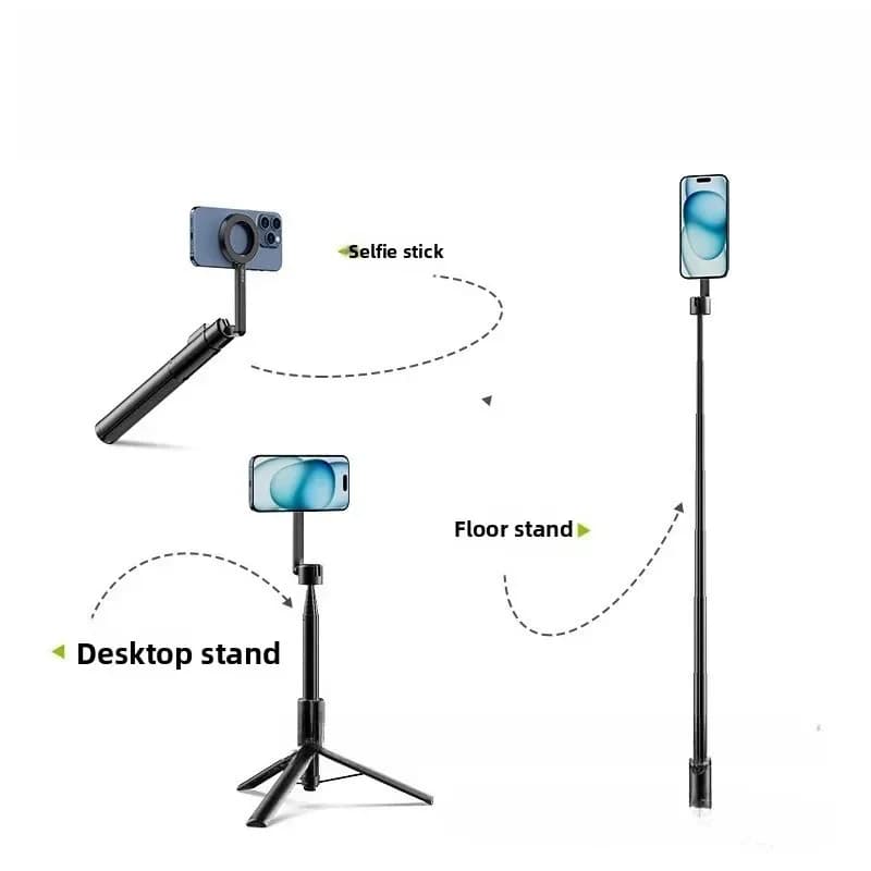 Bastone selfie magnetico da pavimento per cellulare, professionale, 1,3 metri