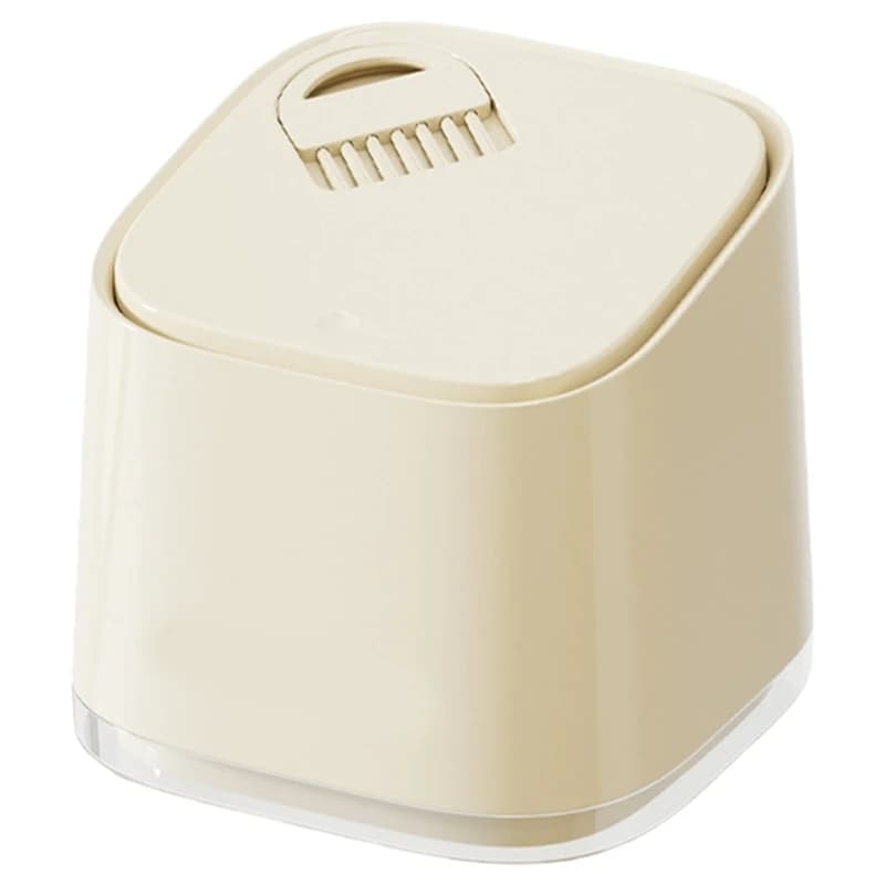 Mini Cream Cream Cestino Push Push Open Lid Garbage lattina con cesto rifiuti a pennello