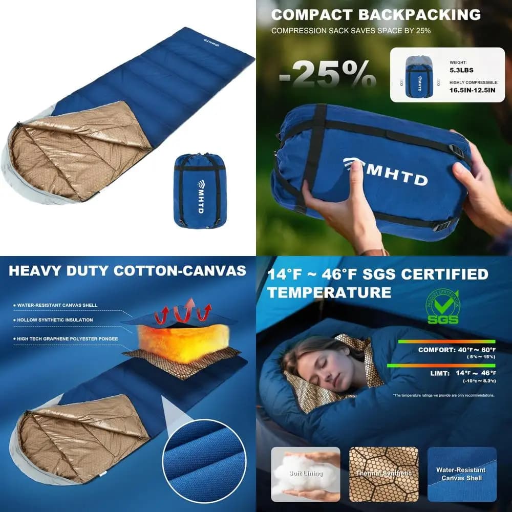 Waterproof cotton canvas shackle for all seasons: durable, YKK premium hinge, portable for indoor use, suitable for 14 ° F to