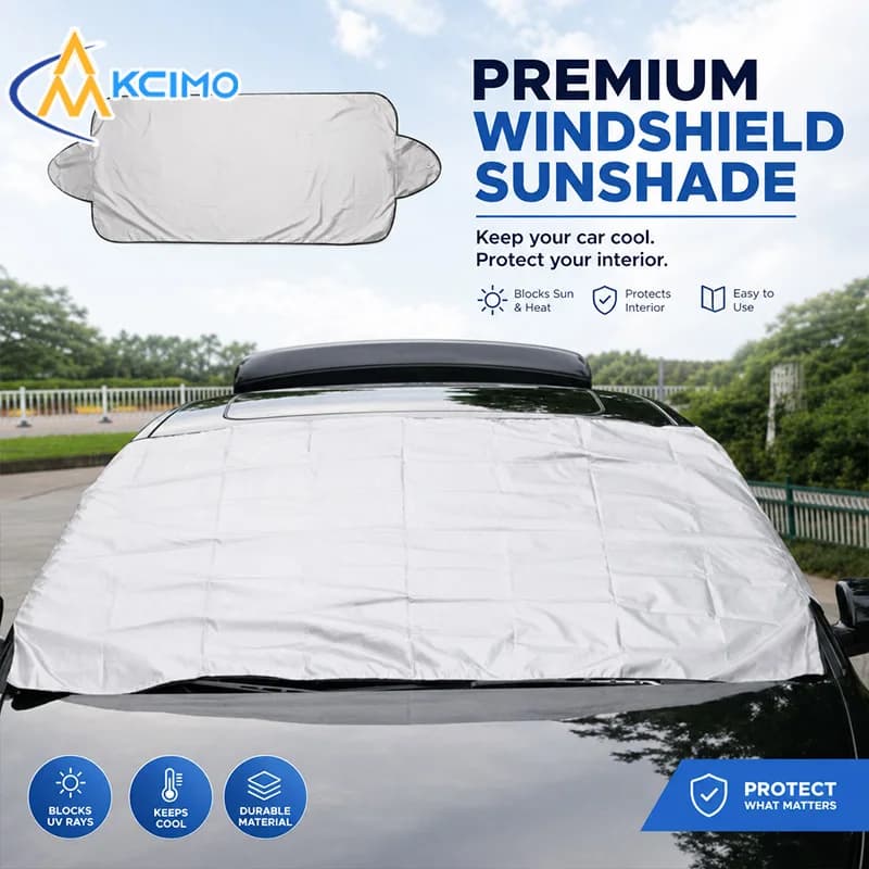 1PC Foldable Car Sunshade Silver Coating Car Windshield Heat Insulation Sun Block Car Interior Gadget
