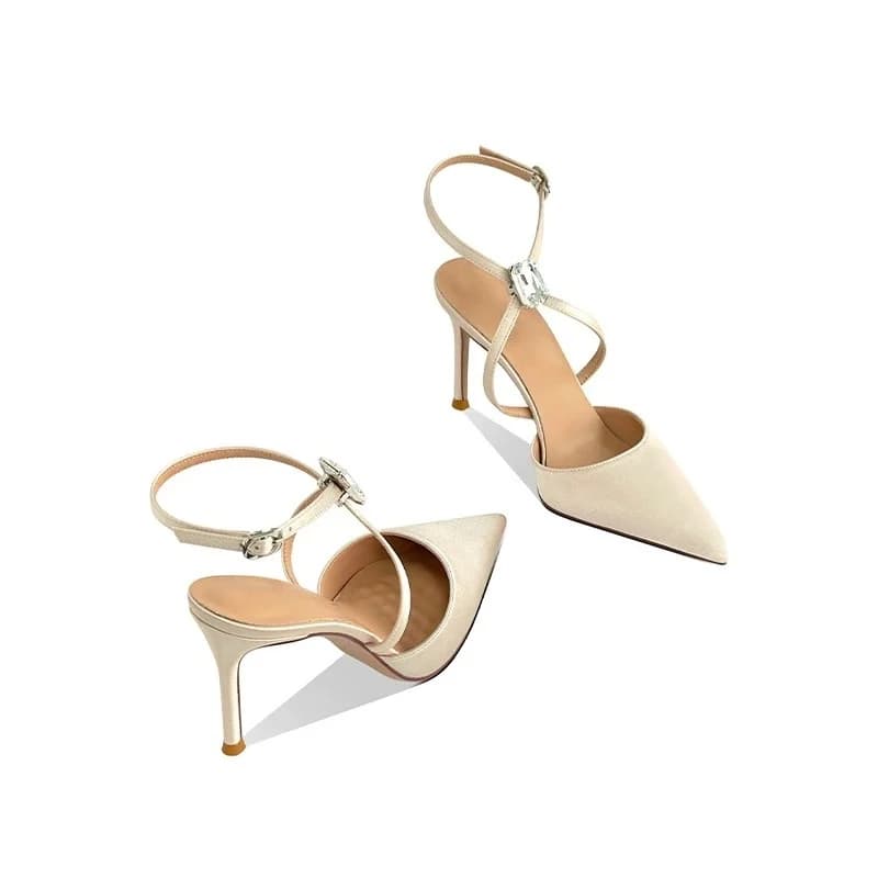 Sandali con Diamanti, Tacchi Alti a Punta, Scarpe alla Moda, Tacchi Alti Raffinati, Stile da Cerimonia, Sandali Neri