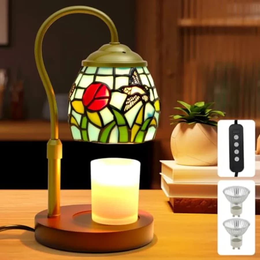 Candle Warmer Lamp with Timer Dimmer, Adjustable Height Candle Warmer for Jar Candles, Birthday Gifts for Women New Home Bedroo
