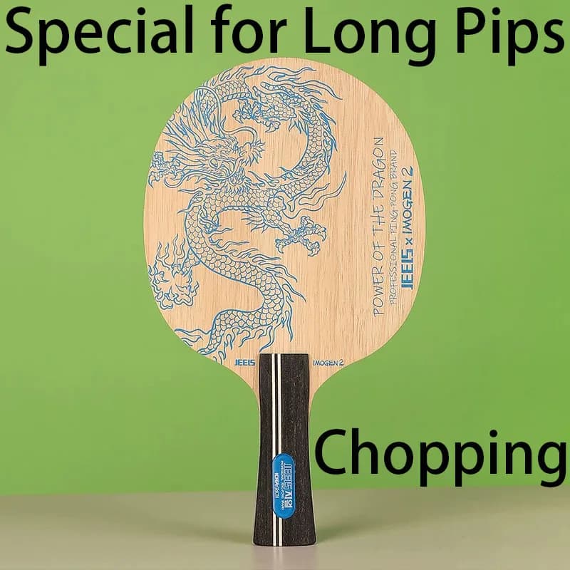JEELS Power of The Dragon Table Tennis Rackets 9‑Ply Wood Defensive Chopping Ping Pong Paddle Blade Special for Long Pips Rubber