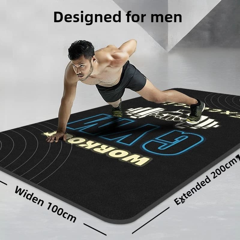 Yoga Mat Pilates Equipment Long Anti-slip Thickness Soundproof Shock Absorption TPE Use in Gym Fitness for Men Salt Home