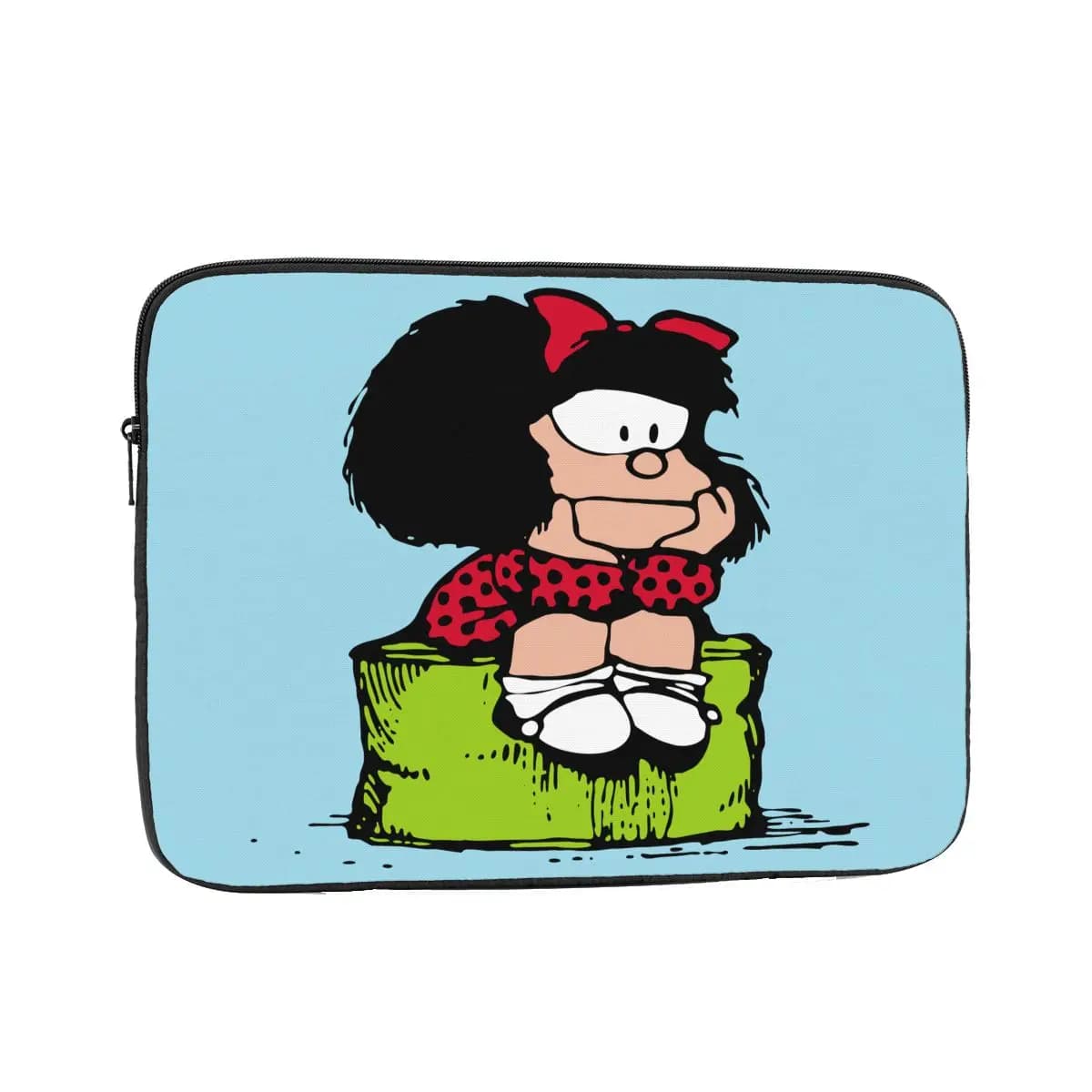 Mafalda Sad Thinking Custodia per laptop 12 13 15 17 pollici Notebook Liner Sleeve Quino Comics Cartoon Tablet Custodia antiurto