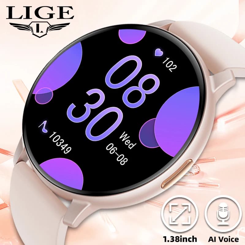 LIGE 2025 Nuovo Assistente vocale Chiamata Bluetooth Smartwatch Cardiofrequenzimetro IP67 Impermeabile Sport Fitness Tracker Orologi intelligenti