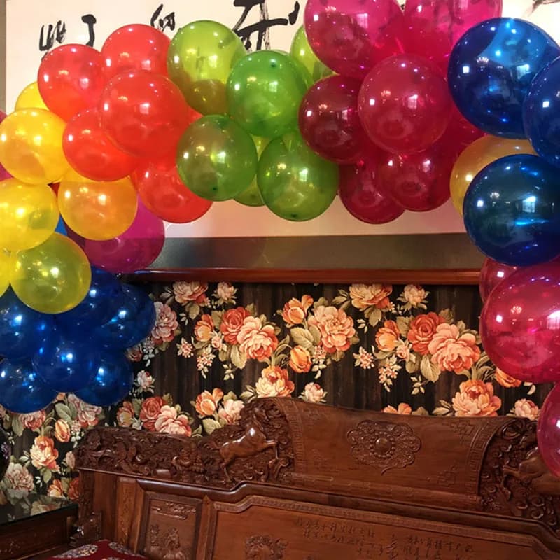 10-12inch NEW Gemstone Balloons Transparent Gemstone Light Absorbing Balloons Valentine's Day Proposal Wedding Decoration