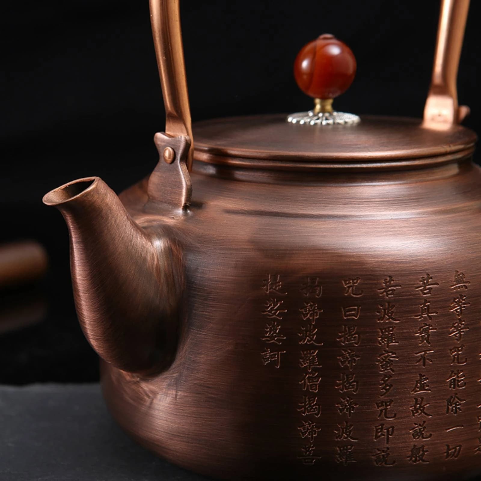 Copper Teapot Compact Copper Kettle Kettle with Wrapped Handle Sturdy Easy to Clean for Tea Lovers, Tabletop