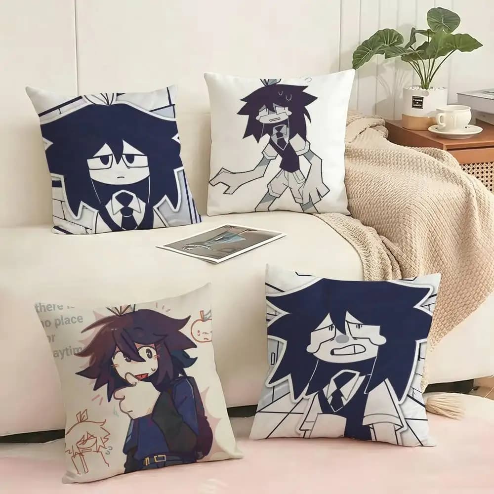 Claire FPE F-Fundamental Pillow Case Square Double-Sided Sofa Cushion Cover Bedroom Bedside Pillow Gift